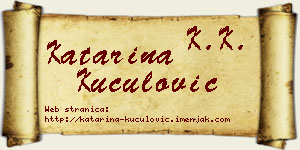 Katarina Kuculović vizit kartica